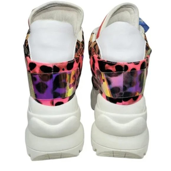 Anthony Wang X Dollskill Cucumber-01 Leopard Lace Up Hidden Heel Sneaker Size 7 - Picture 6 of 7